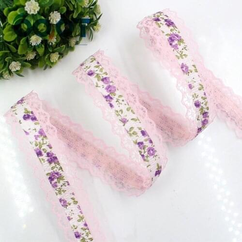 OOOT BAORJCT I-19427-1125 hot sale 28mm 10yards Lace hollow Flowers ribbons,DIY handmade bow cap accessories and decorations