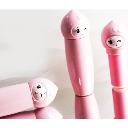 50pcs/lot empty Cartoon pink lipstick tubes pink cute little doll lipstick tube diy lip blam tubes makeup material wholesale