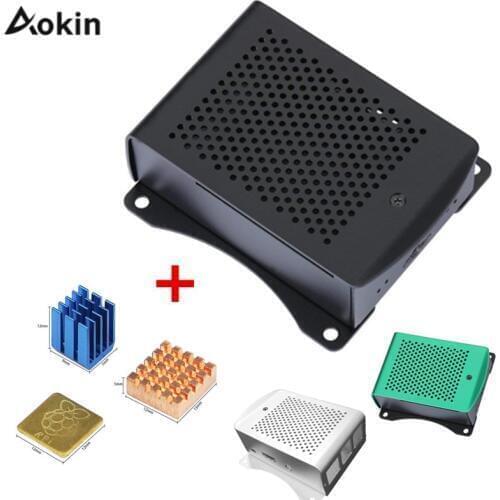 Raspberry Pi 3 Model B+ Aluminum Case Heat Sink + Metal Enclosure 3 Color Protective Compatible Case For Raspberry Pi 3 Model B