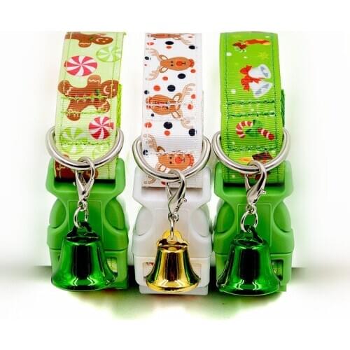 Christmas Dog Collar Red Snowman Colar Pet Nylon Collars Xmas Puppy Cat Adjustable Collar Leashes For Small Dogs Chihuahua Teddy