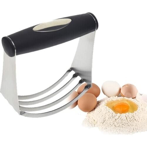 Scraper and pastry cutter set stainless steel dough mixer, spatula-pizza/biscuit dough cutter-shredder baking dough tool