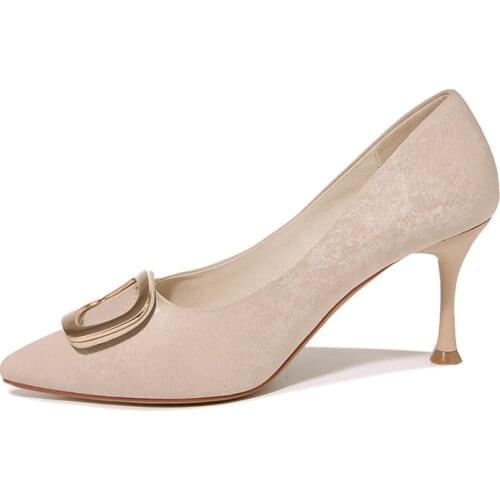 Pointed Toe Stiletto Shoes, Metal Decorative Set Foot WomenS Shoes, Platform WomenS Shoes