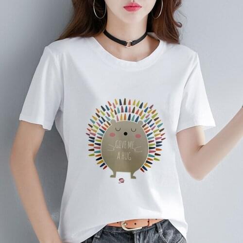 Anmail print t-shirt kawaii Thin section tshirt female 2019 New summer fashion hipster Women T shirt Harajuku Tees Tops clothing