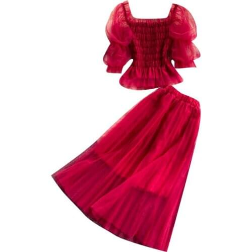 2021 Autumn Outfit Women Two Piece Skirt Elastic Slim Short Top + Skirt Two Piece Set womens clothing