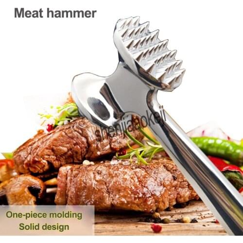 Household Steak hammer integrated stainless steel beef Meat hammer tender meat hammer sirloin meat row tool Commercial 1pc