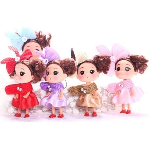 12cm Brown Hair Confused Doll Wedding Dolls Pretend Toys Cake Decor Korean Doll Childrens Toys For Girls