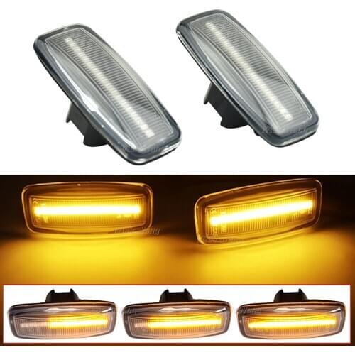 2PCS Dynamic LED Signal Side Marker Light Lamp For Nissan Sylphy Almera Murano Bluebird Sunny Teana J31 Cefiro Maxima 2004-2007