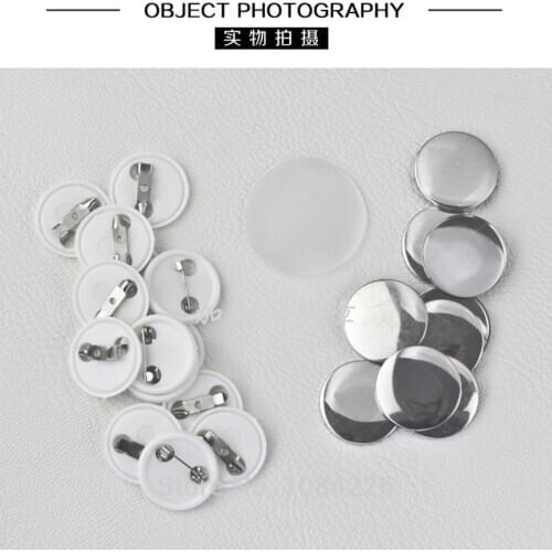 2021 New 500Pcs/set Metal Blank Badge Pin Button Parts Supplies for Clothes Badge Button DIY Crafts Materials