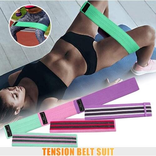 3PCS Unisex Resistance Bands Elastic Fabric Booty Bands Set Non-slip Circle Loop Workout Bands for Butt Legs Thigh Hip Trainer