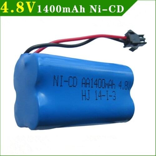 4.8v 1400mah ni-cd AA rechargeable battery pack 4.8v 1400mah batteries not nimh for cars 4.8v RC boat toy