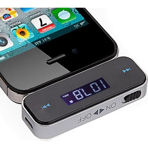 New Wireless 3.5mm Car LCD Display Cable for iPhone 4S 5S 6 iPod FM Transmitter For iPod Other MP3/MP4 Players