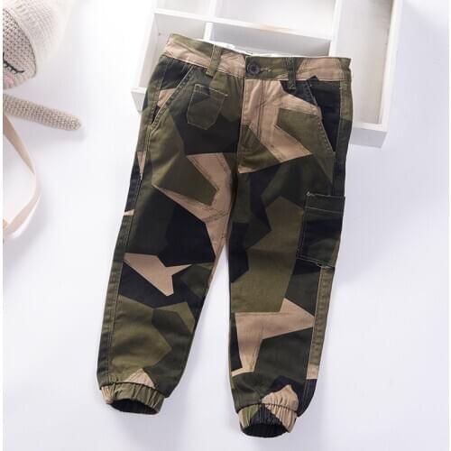 Camouflage Boys Cargo Pants Cotton Kids Trousers Handsome Camou Childrens Outfit Clothing