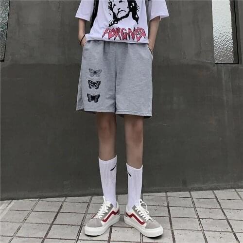 Womens print outdoor light sports jogging shorts, elastic waist sports shorts with pockets, three patterns