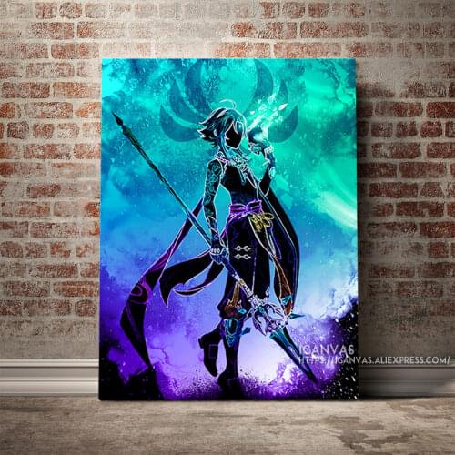 Genshine Impact Xiao design Decoration Prints Home Decor Canvas Living Kids Room Bedroom Painting Wall Art Studio Poster