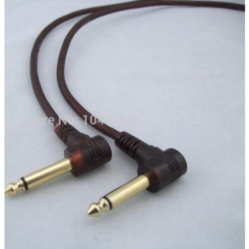 Gold plated brown 6.3/6.5 to 6.3/6.5 elbow Toward the male mono cable Audio line Audio and video signal lines 1M 3.2ft