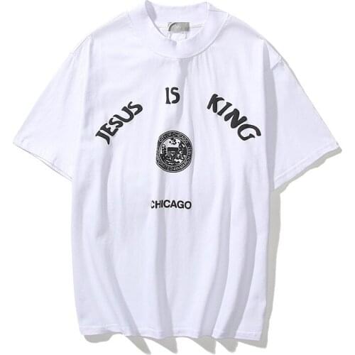Kanye West Jesus Is King Oversized Summer Men Women Baggy T Shirts Tops Tess Streetwear T-Shirts Short Sleeve Hip Hip TShirts