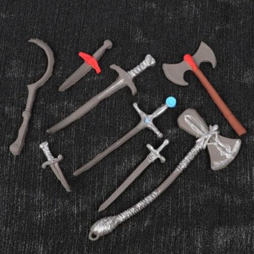 2Pcs Weapon Sword Axe Knife Pendant Resin Casting Dagger Silicone Mold Art CrafT 85LF