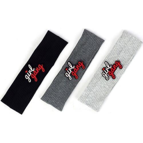 Newborn Fashion HairBands Boys Cotton Soft Rainbow Elastic Headband For Girls Cute Letters Embroidery Turban Baby Headband