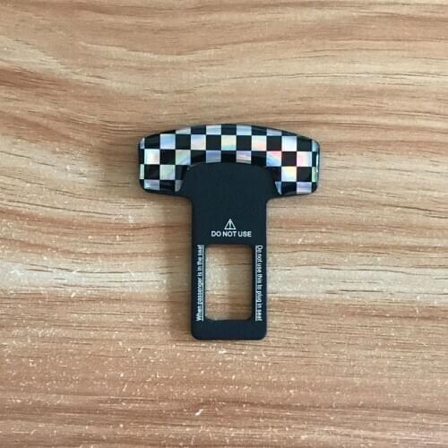 Mosaics Safety Belt Buckles Real Carbon Fiber Trucks Car Seat Safty Belt Alarm Canceler Stopper for Honda Toyota accessories