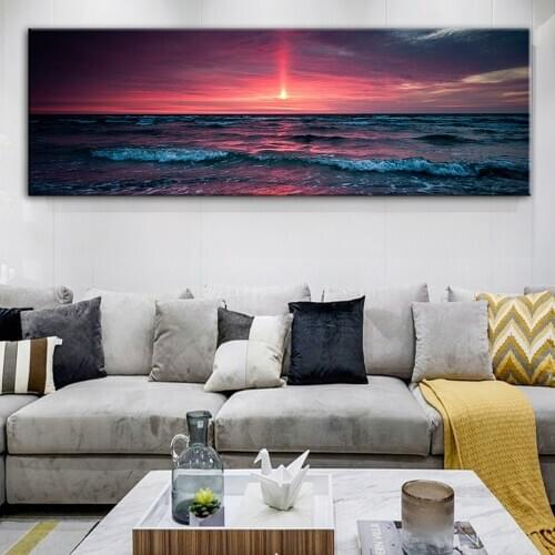 Beautiful Sunset Seascape diamond painting full square round drill cross stitch diamond art mosaic embroidery Big size