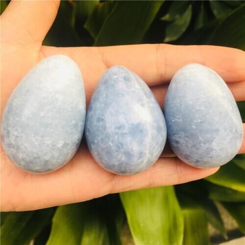 Natural crystal egg Celadon quartz gem chakra stone Egg crystal collection Reiki healing