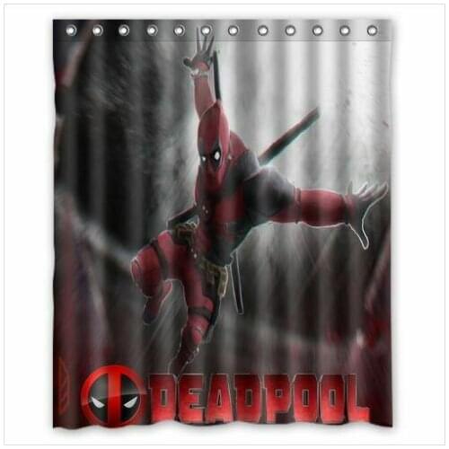 NEW Deadpool Shower Curtain for Home and Bathroom