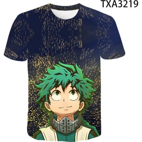 2020 New My Hero Academia Men Women Children T Shirt Midoriya Izuku 3D Printed Boku No Hero Academia Boy Girl Kids Tops Cool Tee