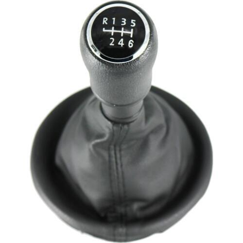 New 6 Speed Gear Stick Shift Knob Gaiter Leather Boot For VW Multivan T5 T6 2003 2004 2005 2006 2007 2008 2009 2010 2011 - 2015
