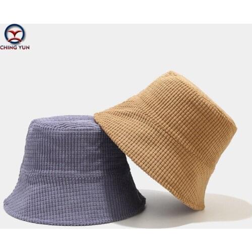 New creativity Hat autumn and winter ashion trend Vintage corduroy solid color fisherman hat women warm bucket hat basin hats