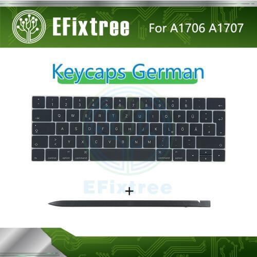New A1706 A1707 Keyboard Keys Keycaps German DE For Macbook Pro Retina 13" Keycap Key Set Key cap 2016 2017 Big Enter Layout