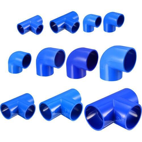 Uxcell Slip 90 Degree PVC Pipe Fitting Elbow Coupling Adapter Blue for Furniture Shelves and Pool Products