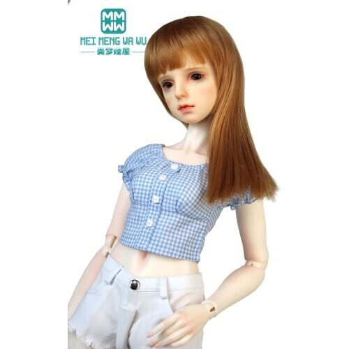 Fits 58-60CM 1/3 SD Dolls toys Ball Jointed Doll accessories Fashion Plaid shirt super short hot pants Girls gift