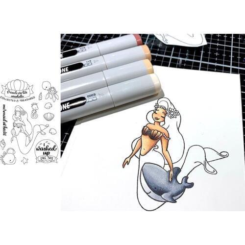 Mermaid Princess Shell Tortoise Seahorse Words Transparent Clear Silicone Stamp/Seal For DIY Scrapbooking Decor Cards New 2020