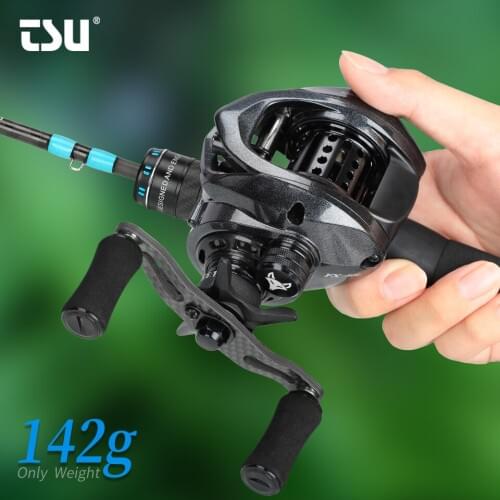 TSURINOYA 142g Ultra-light Bait Finesse System Carbon Baitcasting Fishing Reel SPIRIT FOX 50 5.6:1 Trout Ajing Rock Casting Reel