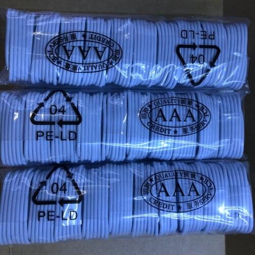 100pcs/lot USB Cable For cable Xs max Xr X 8 7 6 plus 6s 5 se charging cables mobile phone charger cord