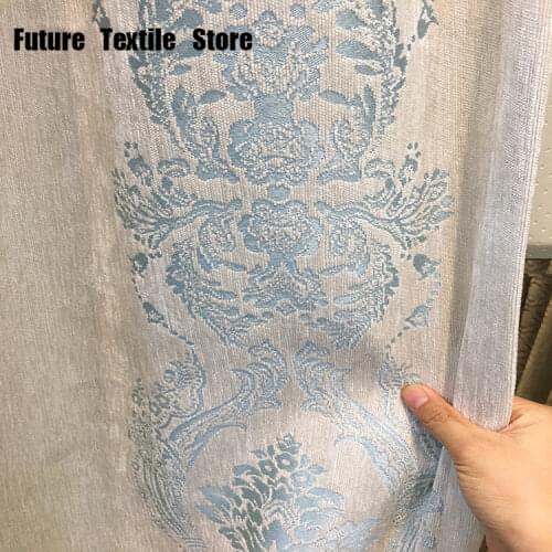 New European Chenille Jacquard Fabric Modern Curtains for Living Dining Room Bedroom High Shading Curtains
