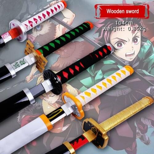 104cm Cosplay Katana Sword Weapon Sword Toy Props Fukuoka Yiyong Tian Shangyilang Wooden Knife Wooden Model Handicraft Gift