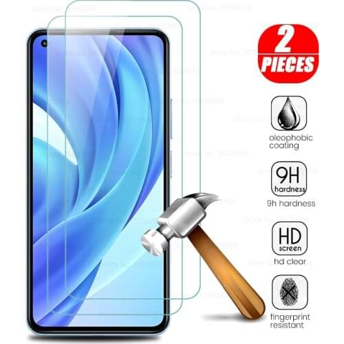 2PCS Protective Glass for Xiaomi Mi11 Lite Xiomi My Mi 11 Light 11Lite 5G 2021 6.55'' HD Explosion-proof Screen Protectors Film
