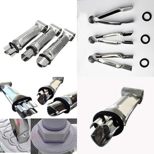 2020 Hot Sale 3 Pieces / Set Stainless Steel Cake Clip Crimping Pliers Embossing Mold DIY Fondant Cake Clip Lace Mold