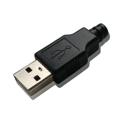 100x Type A Male USB 4 Pin Plug Socket Connector&Plastic Cover