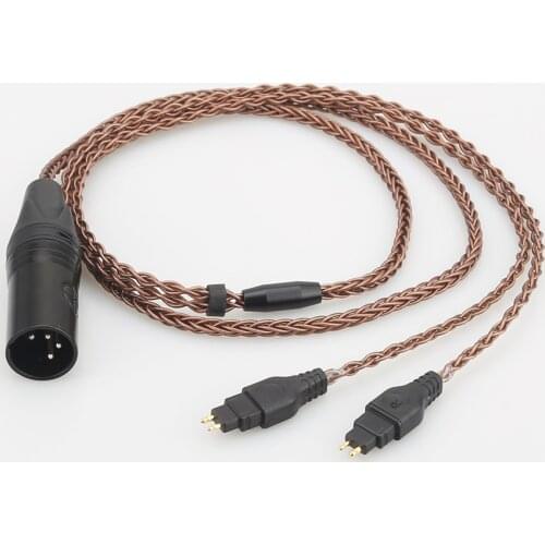Audiocrast HC003 XLR 4Poles balanced cable for HD600/HD650/HD580 to PonoPlayer/XLR/A&K/Onkyo