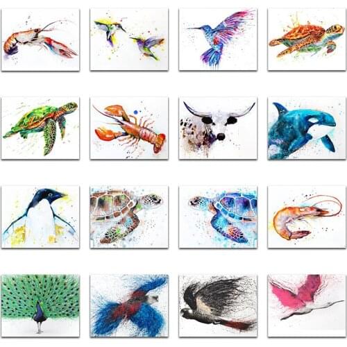 5D DIY Diamond embroidery Animal bird tortoise Round Diamond mosaic cow whale Full Square Diamond painting Cross stitch penguin