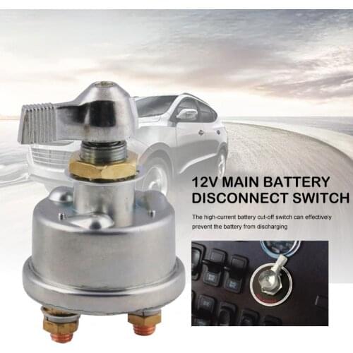 Battery Switch Innovative Efficient Aluminium Universal 12V Vehicle Power Cut Off Isolator Switch for UVT RV and Boat Battery