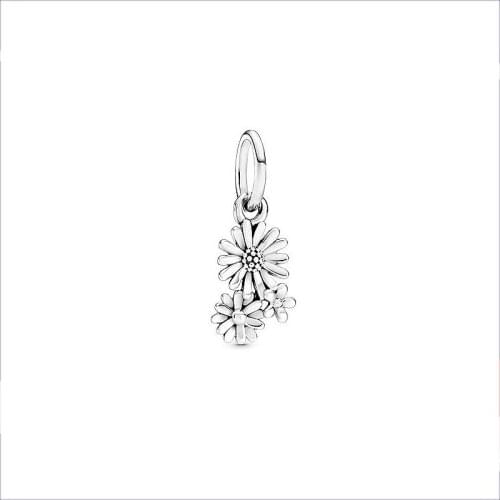 Authentic 925 Sterling Silver Charm New Daisy Creative Chrysanthemum Pendant Fit Pandora Women Bracelet & Necklace Diy Jewelry