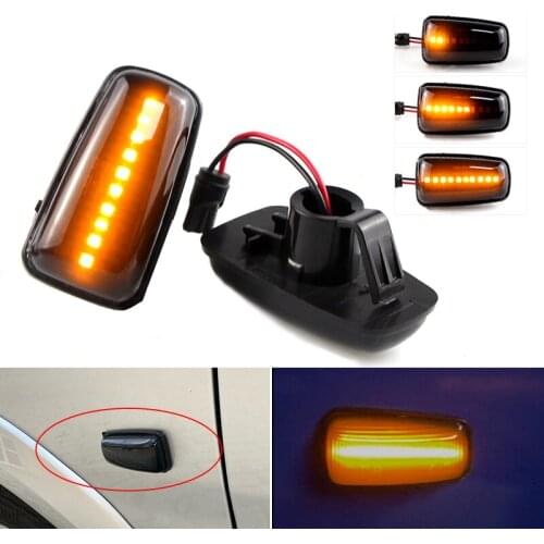 2PCS For PEUGEOT Expert Partner For Citroen Xantia Break LED Car Dynamic Turn Signal Light Side Marker Lamp Blinker Amber