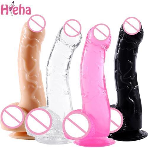 Foreskin Big Dildo Suction Cup Dick Jelly Penis Sex Toys for Women Vagina Anal Masturbation Adult Realistic Dildos for Lesbian