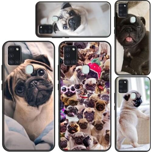 Cute Pug Dog Cover Case For Samsung A32 A52 A72 A12 A42 A21S A20e A11 A31 A51 A71 A10 A30S A40 A50 A70