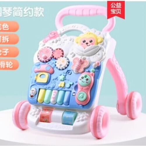 Baby walker stroller anti-o-leg anti-rollover multifunctional 1 baby toy walking artifact to help girl
