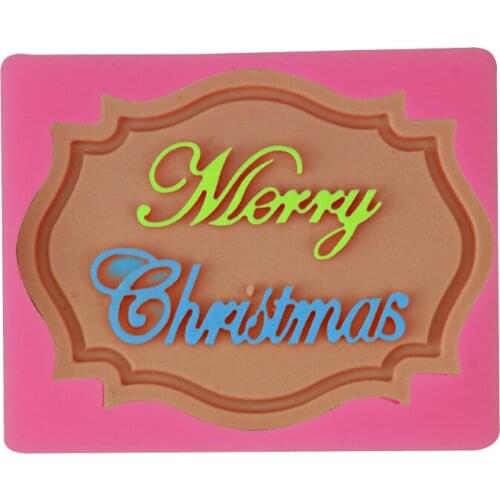 1Pcs Merry Christmas Letter Form DIY Silicone Mold Chocolate Fondant Cake Decoration Tools Cake Baking Tools For Kitchen