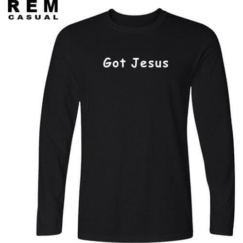 New Style God Religion Christian Church Religious Long sleeve T-shirt Funny Got Jesus T Shirt Men Casual Top Tees